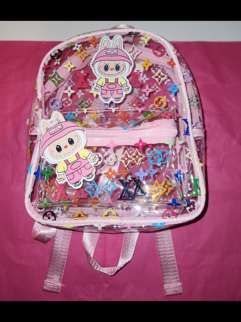 Labubu Clear LV Style Mini Backpack